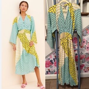 Anthropologie “Conditions Apply” Evi Patterned Midi Dress